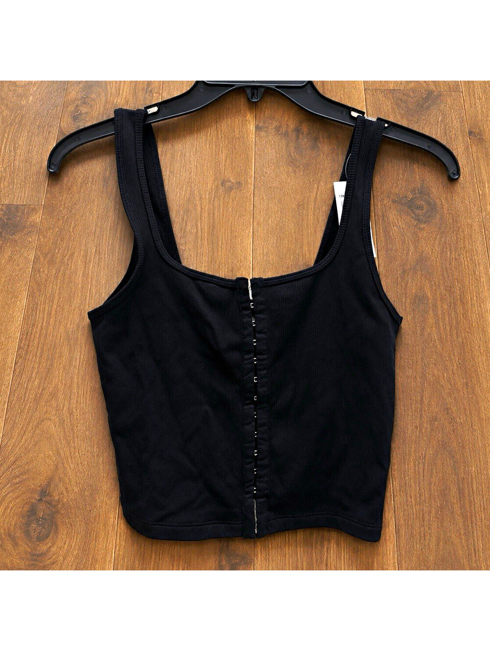 Abercrombie & Fitch Soft A&F Women’s Black Cropped Tank Top S Scoop Neck Y2K